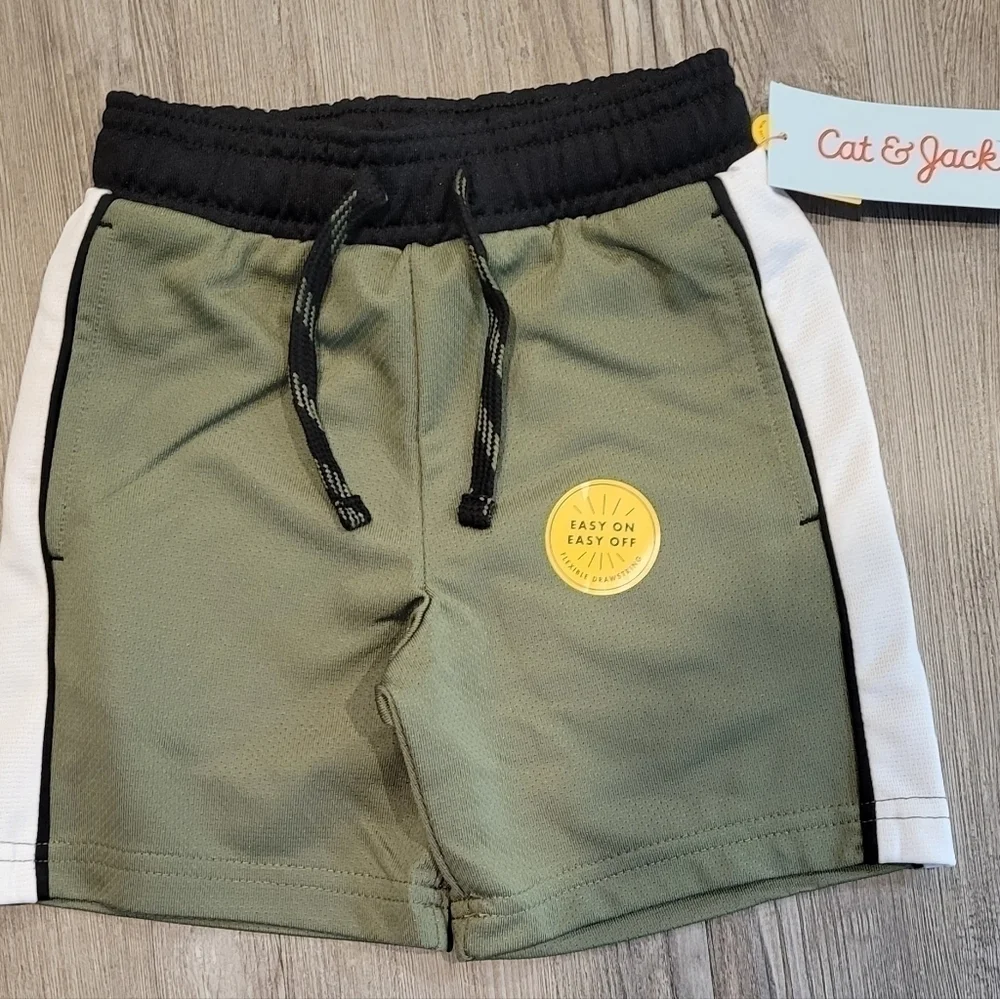 Toddler Boys' Active Jogger Pull-on Shorts with Side Stripes - 2T